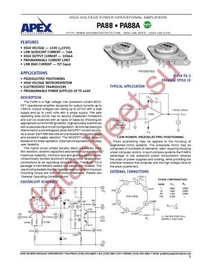 PA88A datasheet  